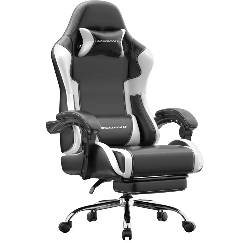 Dowinx Leather Gaming Chair LS-66D58J Black-white