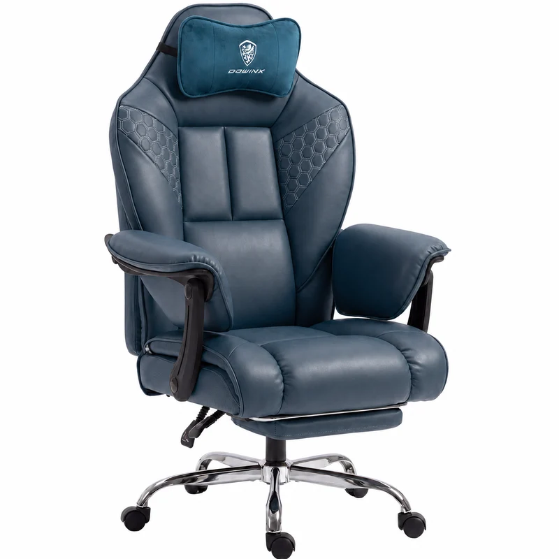 Dowinx Big & Tall Leather Executive Office Chair LS-66D5A-06 Blue