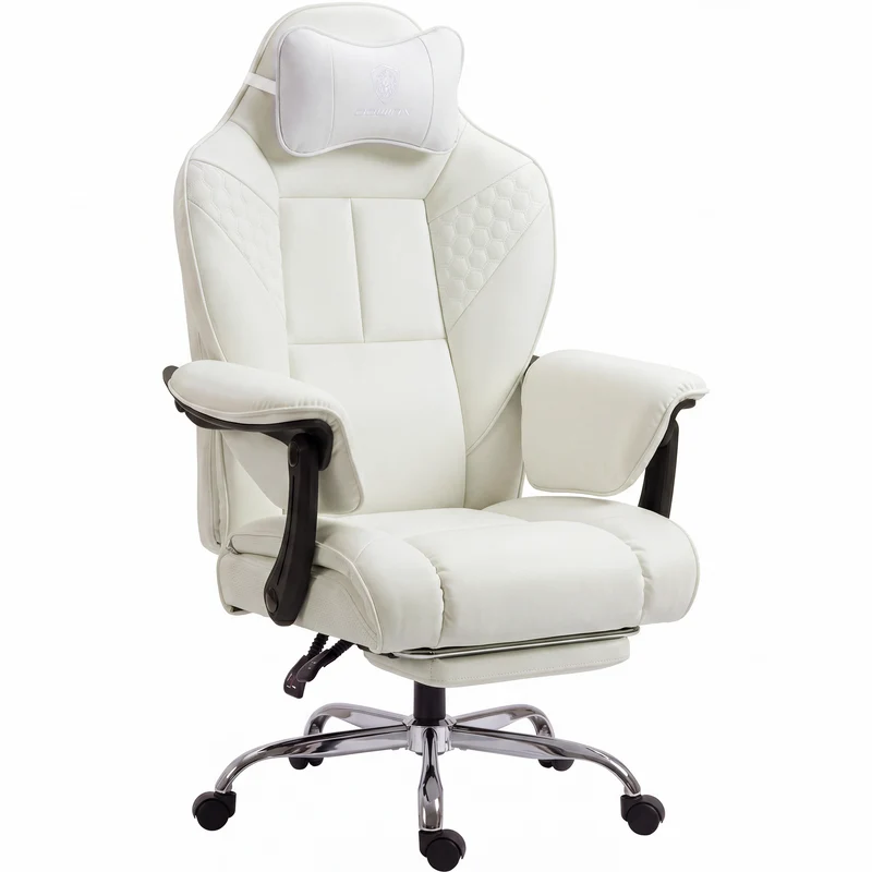 Dowinx Big & Tall Leather Executive Office Chair LS-66D5A-02 White