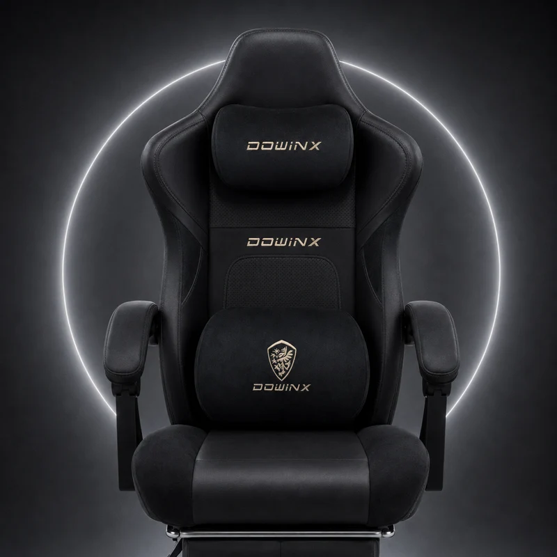 DOWINX 66D38 Pro Heated & Ventilated Gaming Chair with Massage All-black