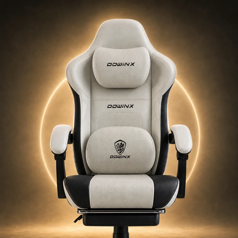 DOWINX 66D38 Pro Heated & Ventilated Gaming Chair with Massage Beige