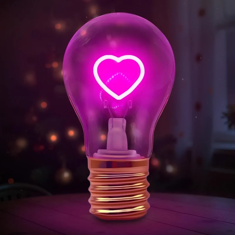 LED Deko Lampe / Glühbirne aufladbar per USB - verschiedene Motive