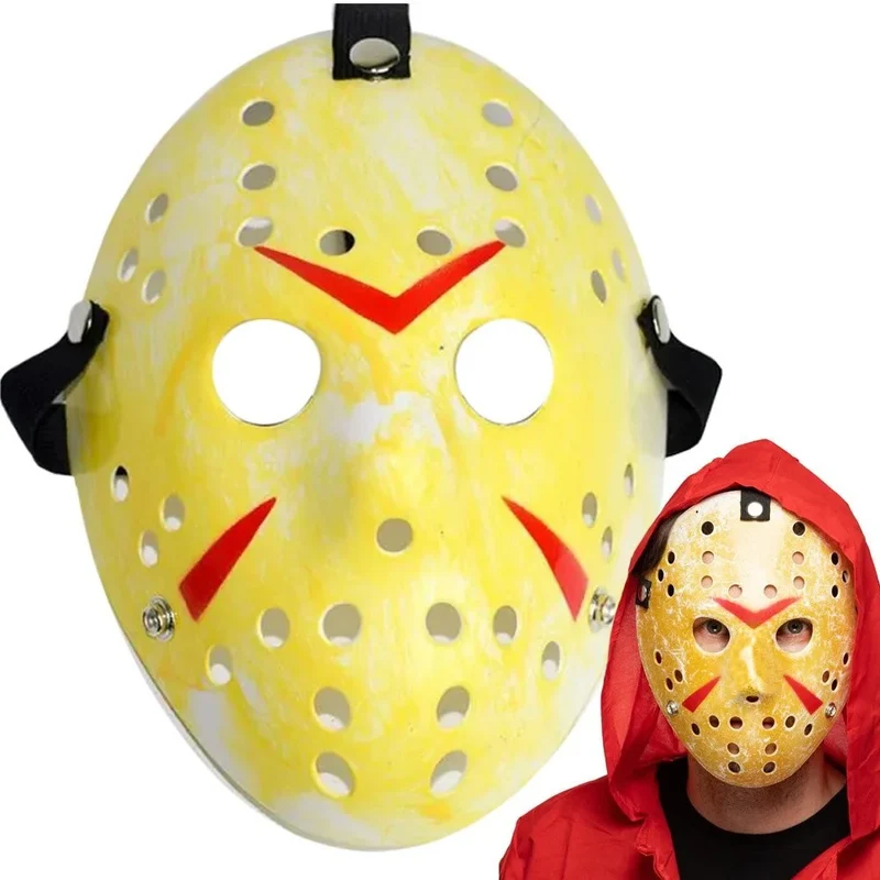 Horror Hockey Maske für Erwachsene – Halloween Kostüm, Cosplay Maske und Verkleidungszubehör
