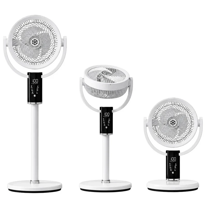 Kabelloser Standventilator mit Akku, USB-C & Fernbedienung – Leiser 3-in-1 Ventilator mit LED Display