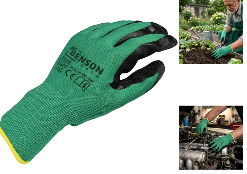 Benson Latex Arbeitshandschuhe Gr. 10 Gartenhandschuhe Montagehandschuhe