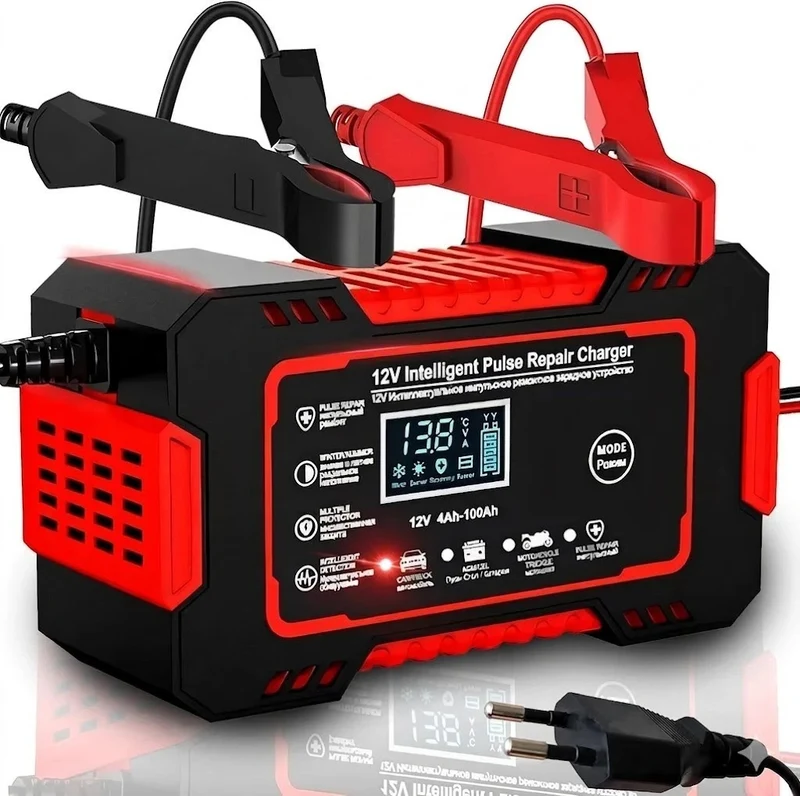 Batterieladegerät 12V 24V 10A Auto Ladegerät LCD Reparatur