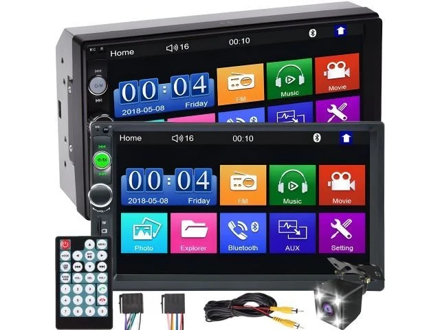 2DIN Autoradio Bluetooth Touchscreen USB FM Rückfahrkamera