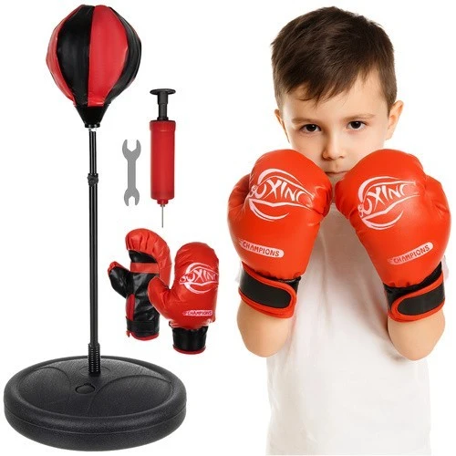 Kinder Boxsack Set Höhenverstellbar mit Boxhandschuhe Punching Ball
