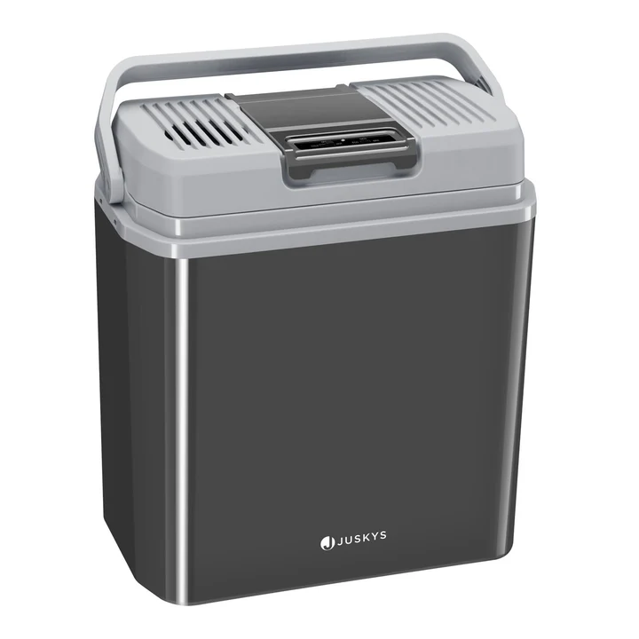 Elektrische Kühlbox Nordpol 24 Liter in Grau mit praktischem 12 V und 230 V Anschluss