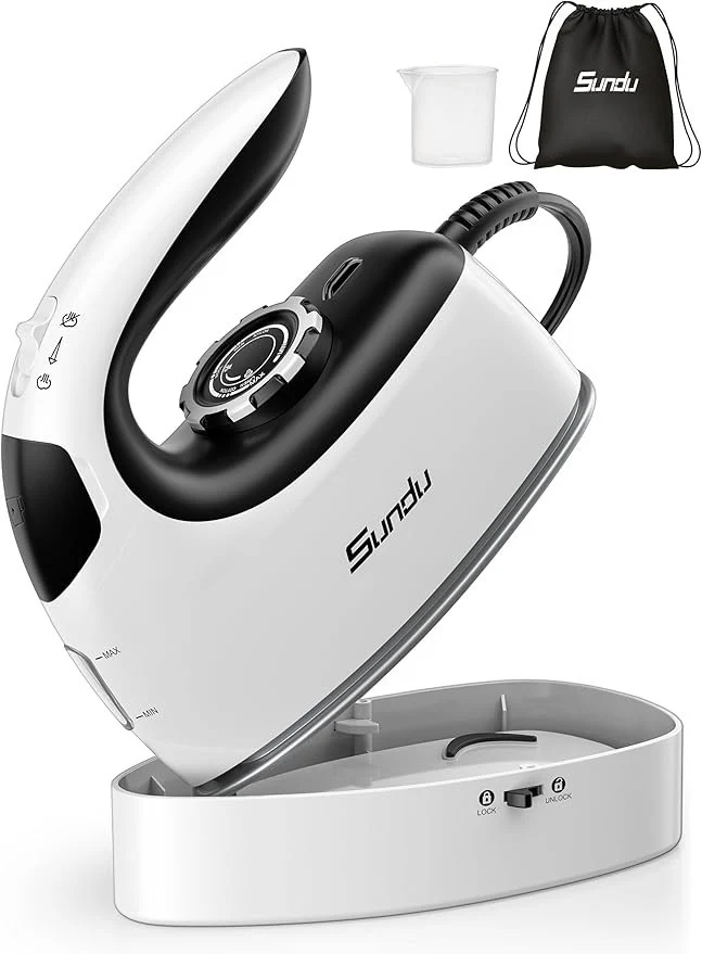 Reisebügeleisen 2in1 Dampfglätter 1000W tragbar Steamer Kleidung Bügeln
