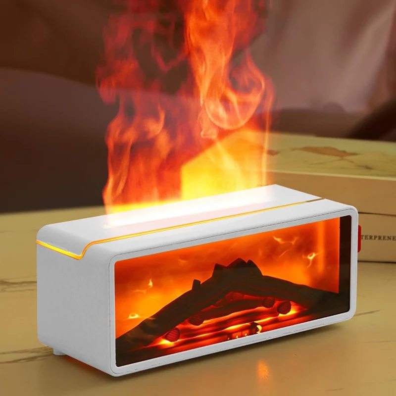 Aroma Diffuser Luftbefeuchter Flammen Effekt LED 7 Farben Timer