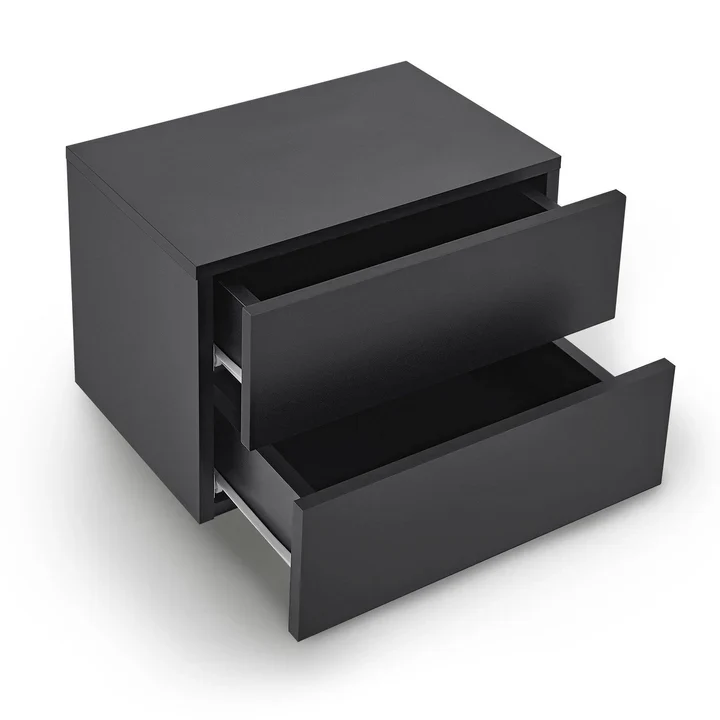 Wandschrank Nachttisch hängend Schwarz