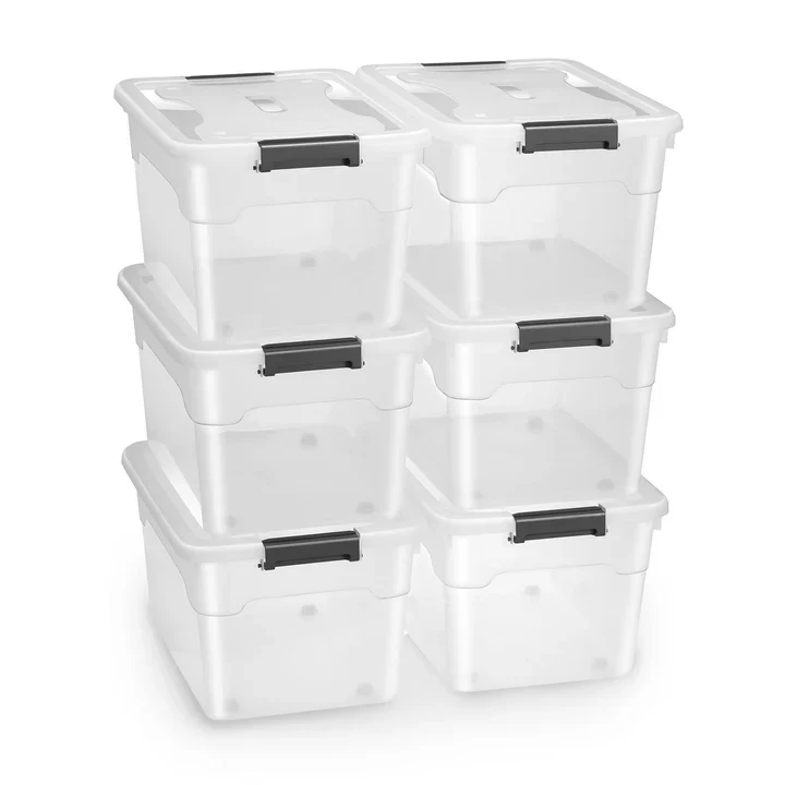 Aufbewahrungsbox mit Deckel 45 L 6er Set