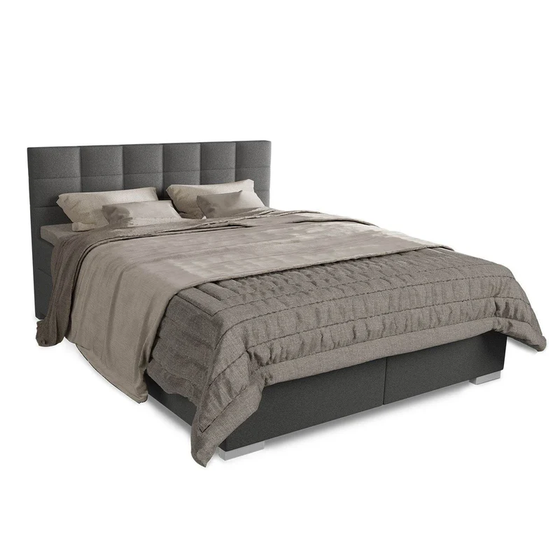 Boxspringbett Seattle 180x200 cm - Hellgrau