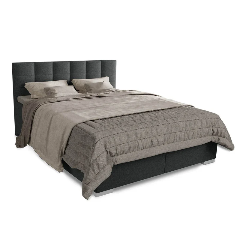 Boxspringbett Seattle 180x200 cm - Dunkelgrau