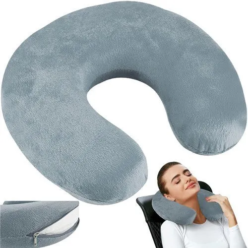 Reisekissen Nackenkissen Memory Foam – ergonomisches Reise Kissen Grau 8717344991452