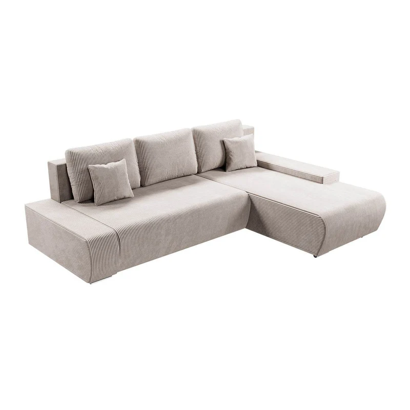 Sofa Iseo Rechts mit Schlaffunktion - Beige