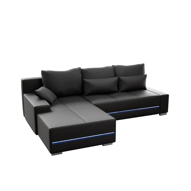 Sofa Davos Links mit LEDs - Dunkelgrau