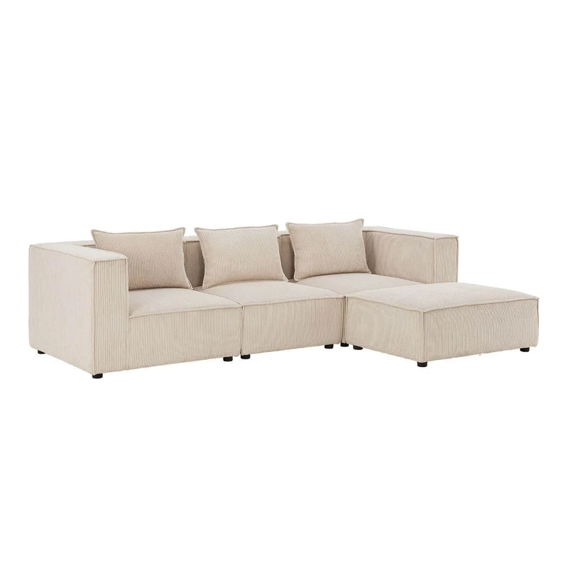 Modulares Sofa Domas L - 3 Sitzer Cord Beige