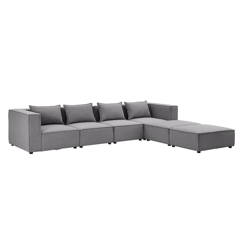 Modulares Sofa Domas XXL - Wohnlandschaft Dunkelgrau