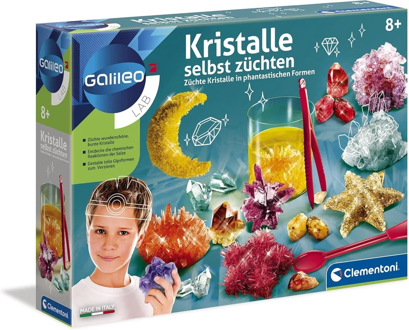 Clementoni Galileo Lab Kristalle züchten – Experimentierkasten für Kinder ab 8