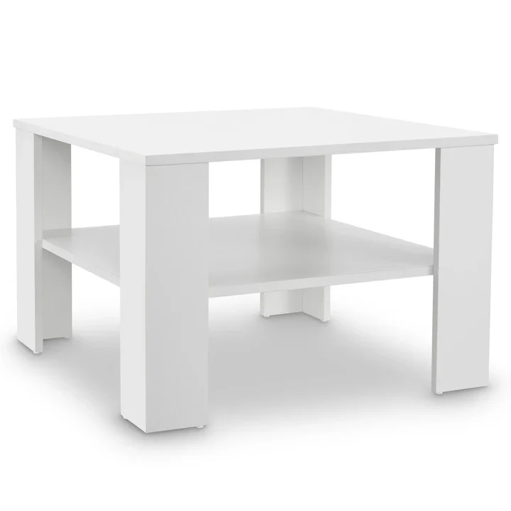 Couchtisch Beistelltisch in Weiss 60x60 cm