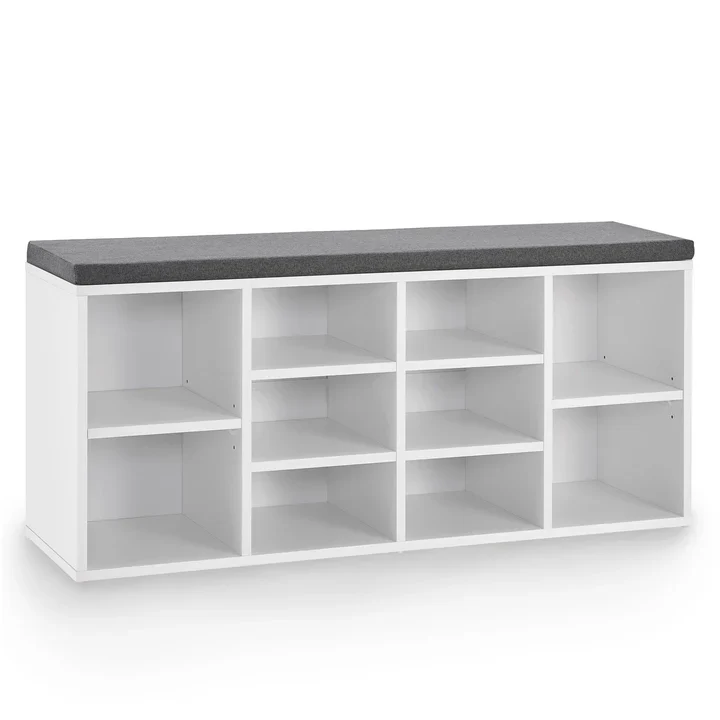 Schuhregal 104x30x48 cm Weiss