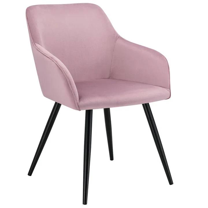 Loungesessel Tarje mit Samtbezug in rosa