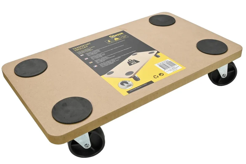 Transportwagen Möbelroller 150 kg aus MDF mit Lenkrollen – Rollbrett für Möbel, Umzug und Werkstatt