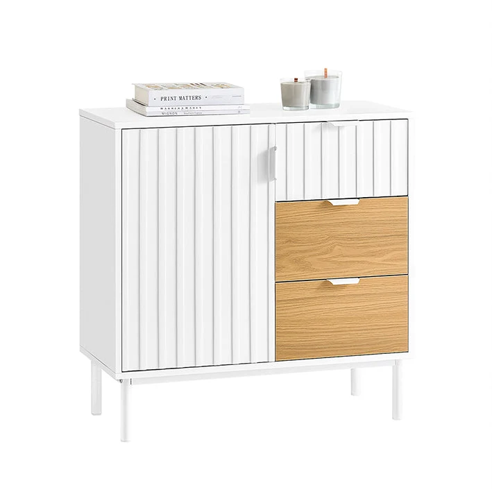 Küchenschrank | Sideboard | Aufbewahrungsschrank | Kommode | Weiss-Natur