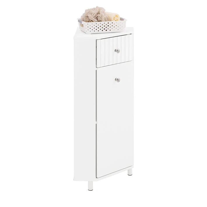 Badkommode mit Schublade | Badschrank Weiss | Sideboard | Flurschrank