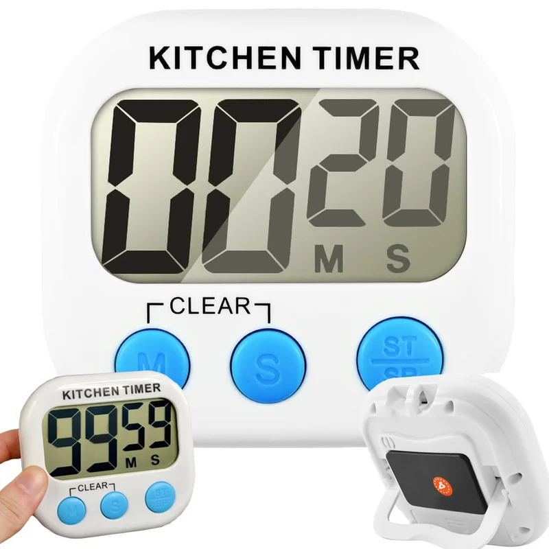 Digitaler Küchentimer elektronische Küchenuhr mit Magnet und Countdown-Funktion