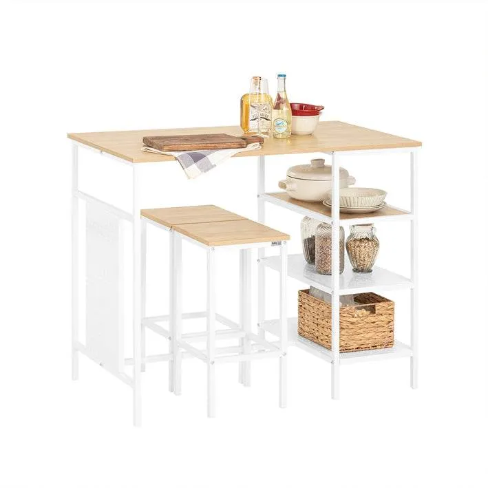 Bartisch Set 3-teilig | Esstisch | Bistrotisch mit 2 Stühlen | Sitzgruppe