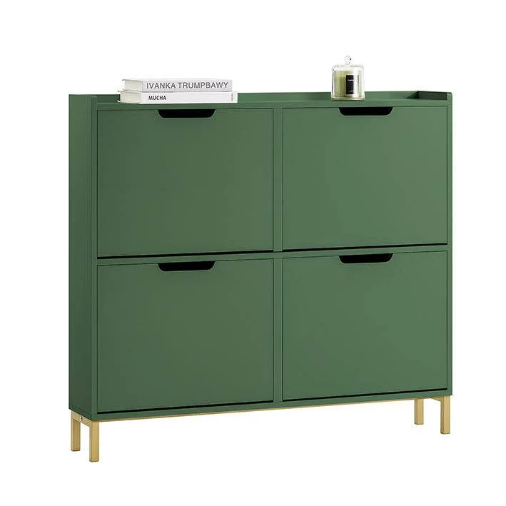 Schuhkipper Schuhschrank Dunkelgrün