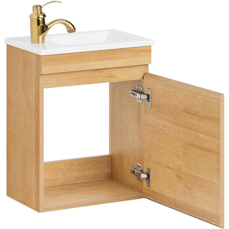 Waschbeckenunterschrank | Unterschrank mit Waschbecken | Badmöbel Natur