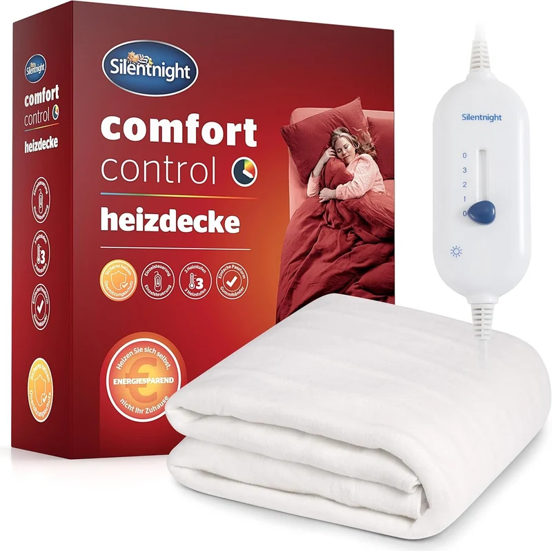 Heizdecke 80x50cm | 3 Stufen Wärmedecke Bett Heizmatte Fleece Waschbar