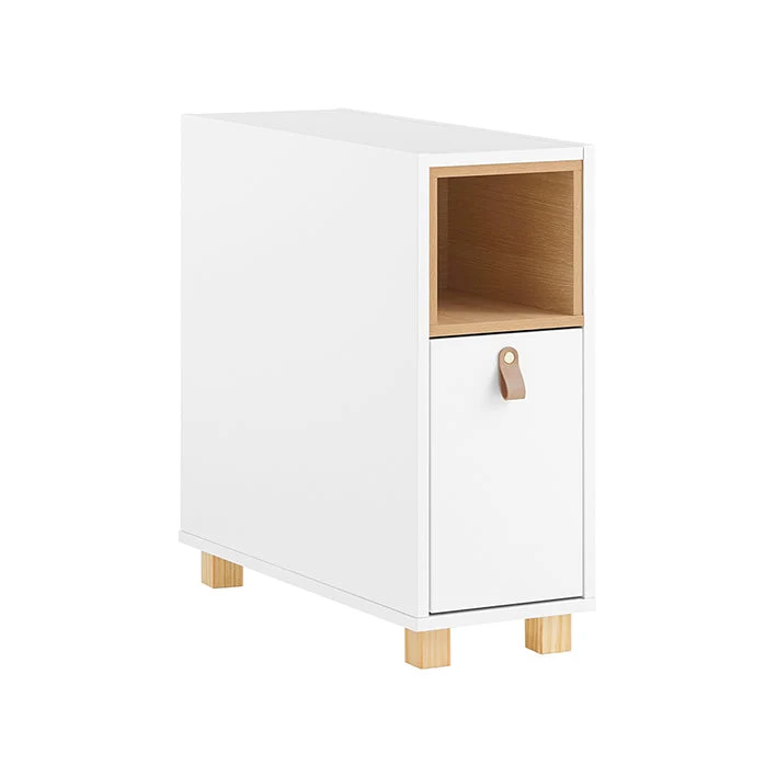 Nachttisch mit Schublade | Couchtisch | Sofatisch | Beistelltisch | Weiss/Natur