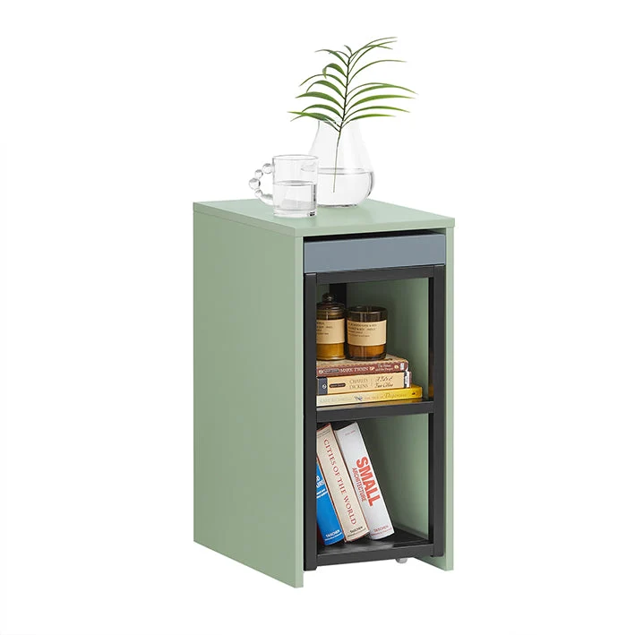 2er Set Beistelltisch | Satztisch | Couchtisch | Stapelbar Sofatisch | Grün