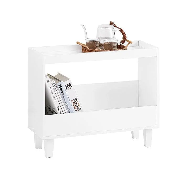 Nachttisch schmal Nachtschrank | Beistelltisch | Nischenregal Weiss