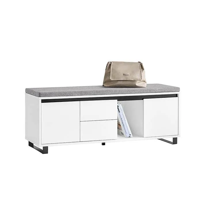 Schuhbank mit 2 Schubladen | Sitzbank | schuhschrank | Dielenbank | Weiss