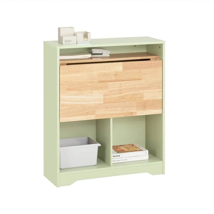Klapptisch mit angebautem Schrank | Schreibtisch klappbar | Arbeitstisch | Grün