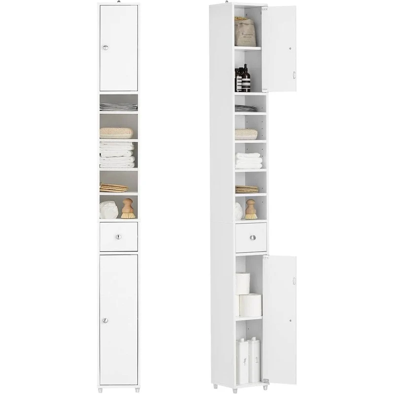 Bad Hochschrank | Badschrank | Badregal Weiss BZR34-W