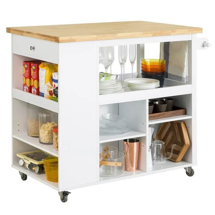 Desig Kücheninsel | Küchenwagen | Küchenschrank | Sideboard auf Rollen | FKW97-WN