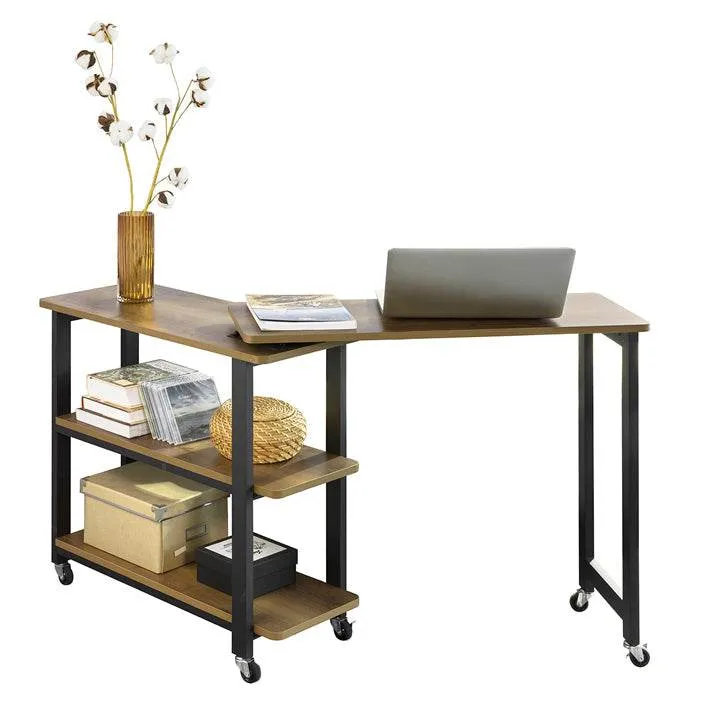 L-förmiger Beistelltisch | Couchtisch | Eckschreibtisch Industrie-Design | FWT83-PF