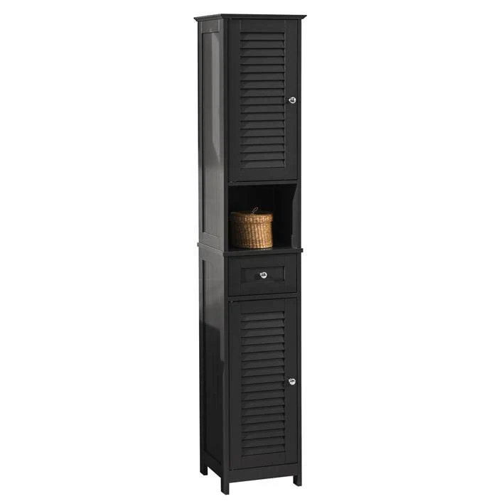 Bad Hochschrank | Badschrank | Badregal Grau | FRG236-DG