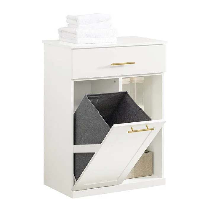 Wäscheschrank | Wäschesammler | Badschrank Weiss BZR66-W