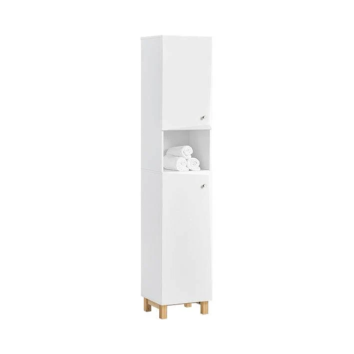 Bad Hochschrank | Badschrank | Badregal | Badmöbel Weiss BZR91-W