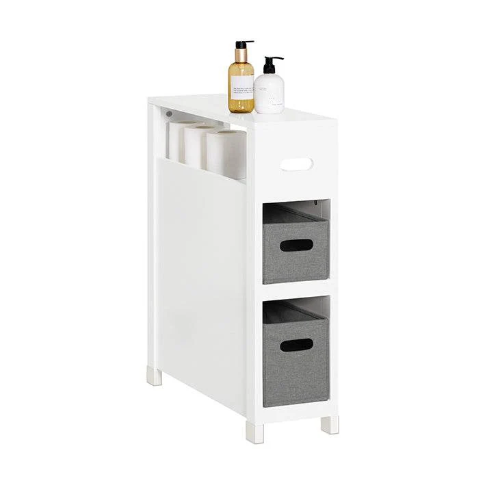 Nischenregal mit 2 Körben | Küchenregal | Badezimmerregal Weiss BZR83-W