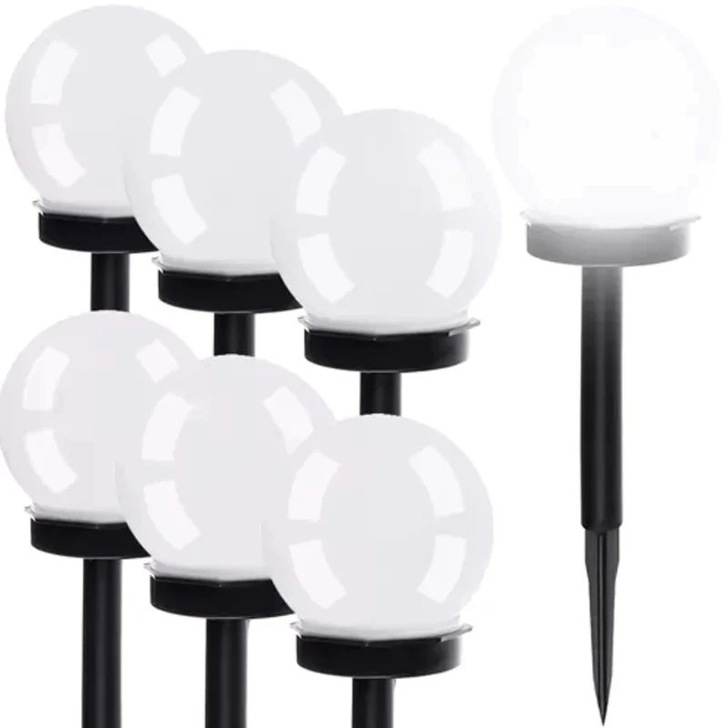 Solar Gartenleuchten Kugel 6er Set LED Außen – Dämmerungssensor IP44