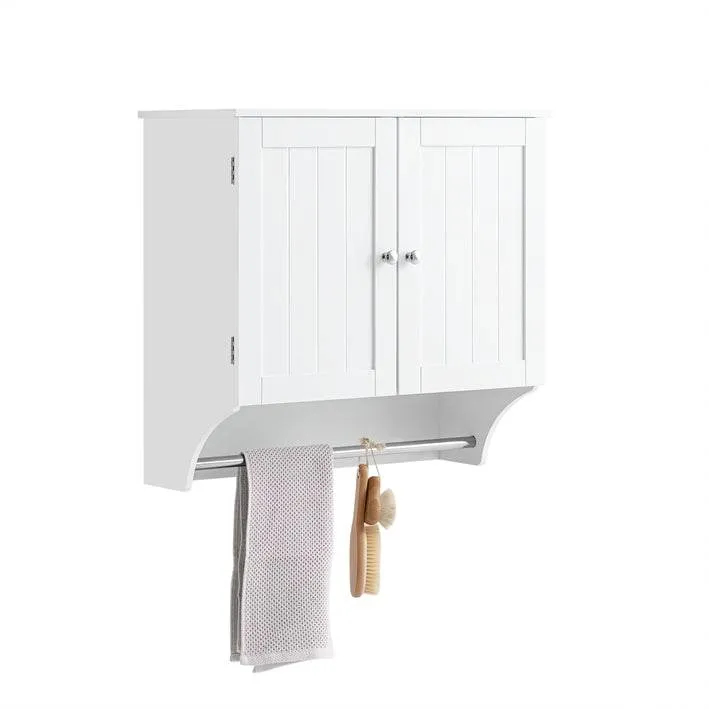 Hängeschrank mit Türen | Badschrank | Medizinschrank | Wandschrank | Weiss BZR84-W